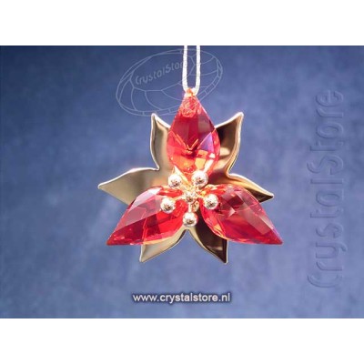 Christmas Poinsettia Ornament Gold