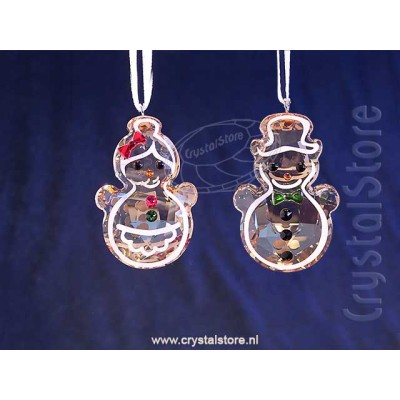 Peperkoek Sneeuwpop Paartje Ornament