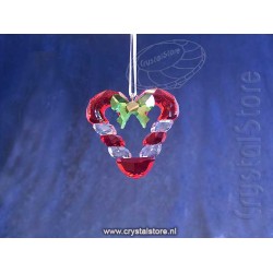 Candy Cane Heart Ornament