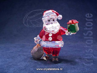 Swarovski Kristal - Kerstman met Cadeauzak