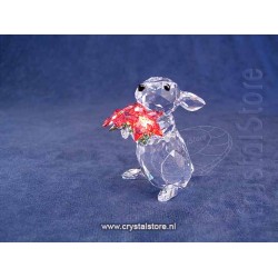 Rabbit  with Poinsettia 
