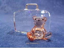 Kaarthouder teddybeer met koffer