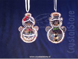 Gingerbread Snowman Couple Ornament