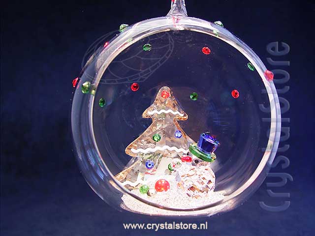 Holiday Cheers Tree and Snowman Ball Ornament